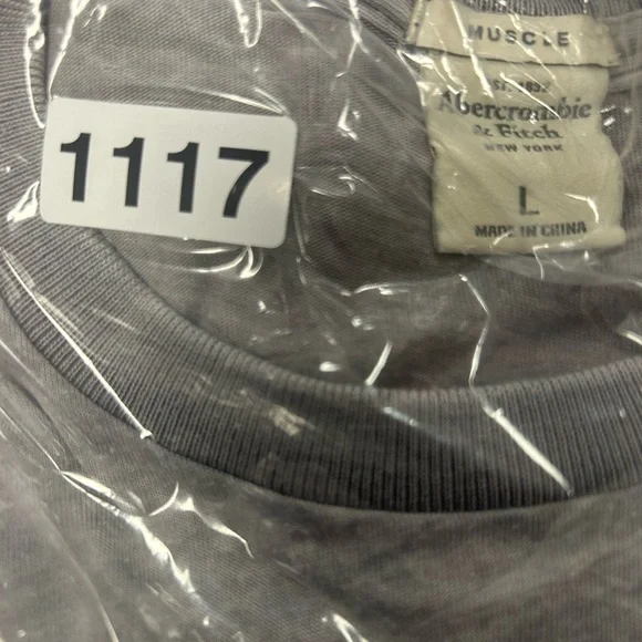 Abercrombie & Fitch Mickey Mouse Mens Muscle Burnout T-shirt Gray Large - Picture 9 of 9